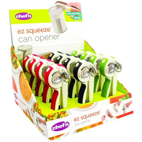 EZSqueeze Assorted Stainless Steel Manual Can Opener, Chef N, Mfr#: 102-160-077